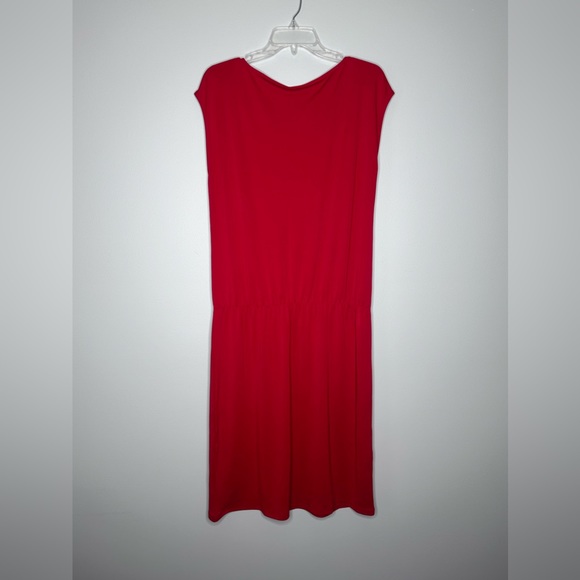 NWT Talbots Red Short Sleeve Cinched Waist Dress Sz Large! - Picture 6 of 6
